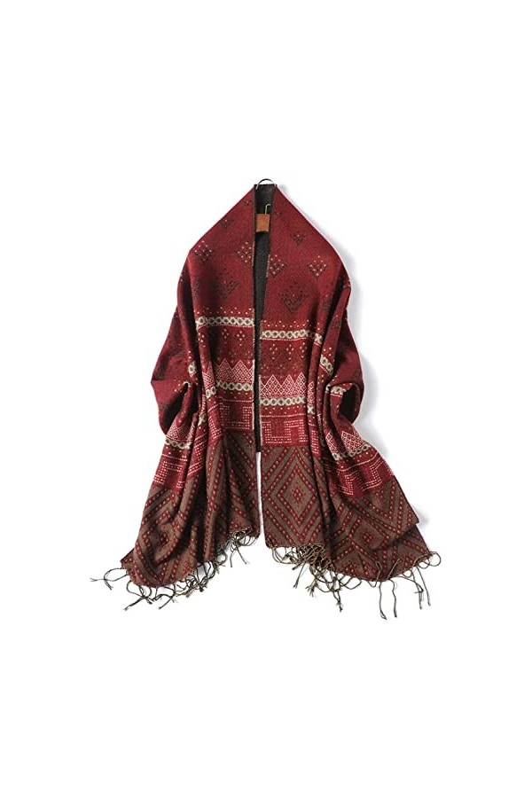 Tbkoly Écharpe châle à la Mode Foulard Poncho, écharpe dhiver for Femme écharpe en Cachemire tricoté Pashmina écharpe for Fe