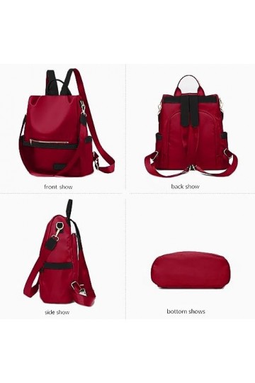 Sacs à Main Portés Dos Femme Loisir Sac de Sport et Voyage, Antivol Toile Cartable Fille Collège Leger Petit Pochette Elegant