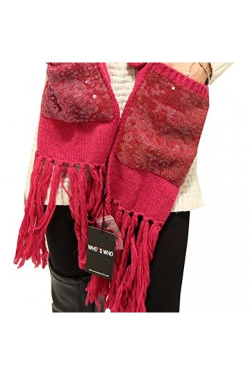 WHO*S WHO 4468F sciarpa TASCHE LANA VERGINE accessori donna scarf women [UNICA]