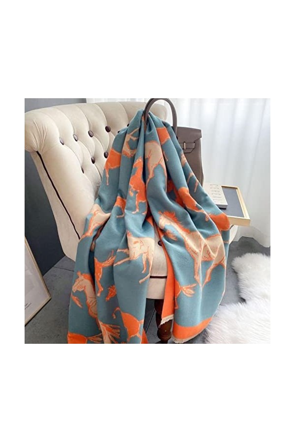 XKUN Écharpe dhiver en cachemire pour femme - Chaud - Pashmina - Doux - Tendance - Épais - 1,65 x 185 cm