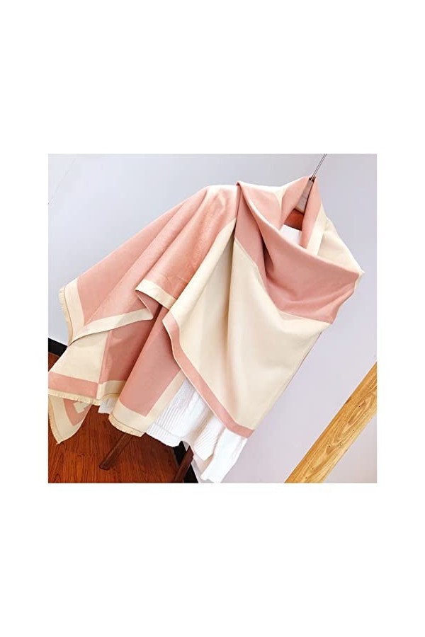 SXGJQ Echarpe TricotéE Douce Femme Lettre De Luxe Impression Cachemire Écharpe Winter Femme Chaude Couverture Châles Châles W