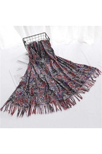 Foulard de Soie Femme, Écharpe Femme Écharpe En Cachemire Femmes Mode Peinture À Lhuile Peinture À Lhuile Wraps Wrams Lady 