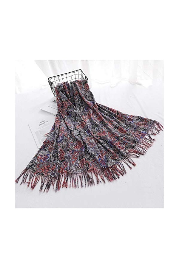 Foulard de Soie Femme, Écharpe Femme Écharpe En Cachemire Femmes Mode Peinture À Lhuile Peinture À Lhuile Wraps Wrams Lady 