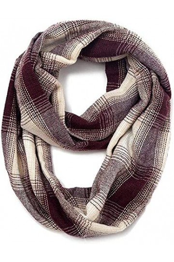 Tbkoly Écharpe en Poncho à la Mode for Foulards châle, écharpe dhiver à Carreaux de Style coréen de Luxe for Femmes avec Poc