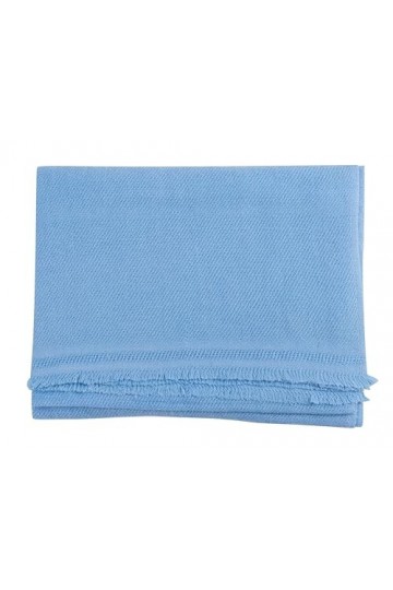 yanopurna Écharpe en cachemire unie, bleu clair, taille unique