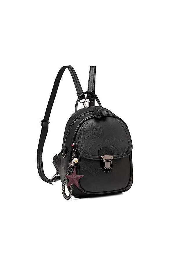 Kasgo Petit Sac à Dos Femme, Fashion Mignon Sac a Main Faux Cuir 3 Façons Sac Porté Dos pour Dames College Filles Dolescentes