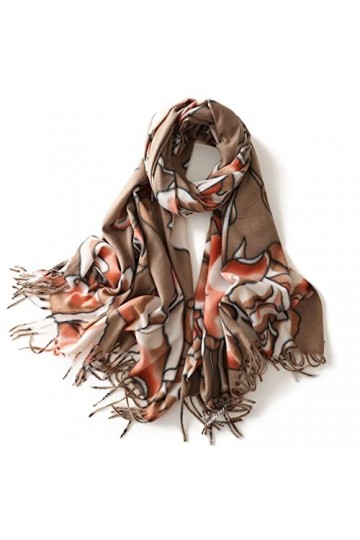 Foulard Femme Cheveux Echarpe Soie Châle Femme Designer Grand Imprimé Floral Écharpe Wrap Écharpe Thermique Femme L190Cmw70Cm