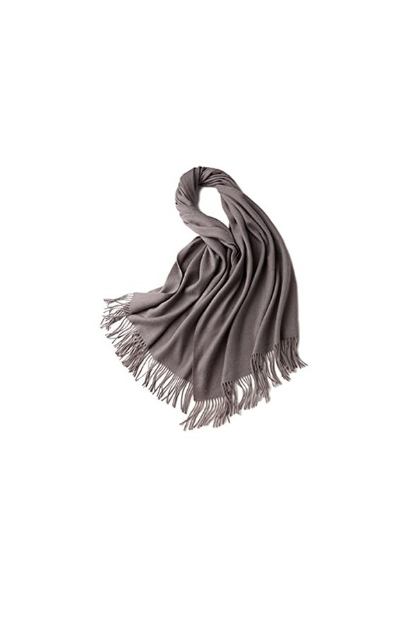 Foulard en Soie, Écharpe Femmes-Hiver Cachemire Uni Style Wraps Chauds pour Dames Couleur Unie Gland Châle Longue Laine Matér
