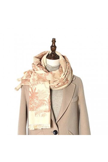 Foulard de Soie Femme, Écharpe Femmes Double Face Écharpe Femmes Mme Hiver Chaud Cachemire Châle Écharpe Imprimé Animal Doux 