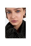 Foulard Femme Cheveux Echarpe Soie Écharpe Douce Dames Noir Petit Foulard À Carreaux Châle Wrap Épaissi Chaud Basique Gland C