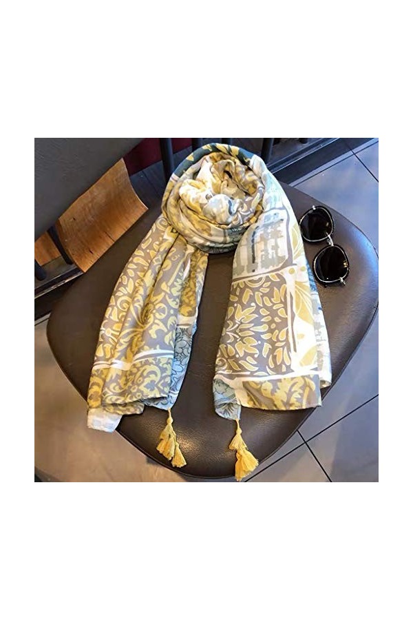 Mesdames Mode Floral Gland Châle Écharpe Automne Haute Pashmina Wraps et Hijabs