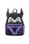 Loungefly Maleficent Face Mini sac à dos en cuir