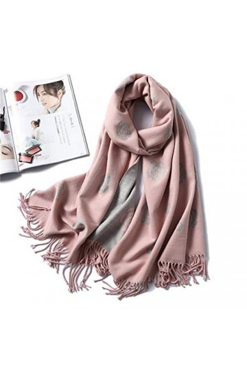 Côtés Écharpes en Cachemire Femmes Nouvelle Écharpe dhiver Châles Hauts et Wraps Glands Floraux Color : B 