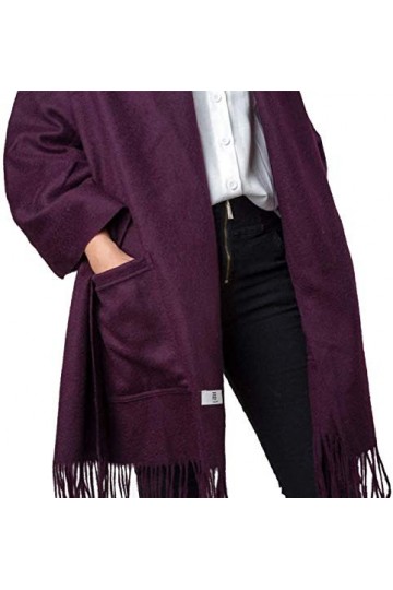 KSQP Écharpe dhiver chaude cachemire Châle de pashmina enveloppé pour homme et femme Couverture en laine épaisse et douce Éc