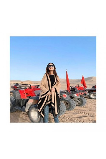 Couvertures à La Mode écharpe avec Poche Couverture Chaude De Foulards De Poncho dhiver pour Femmes Châles De Gland,Yellow9-