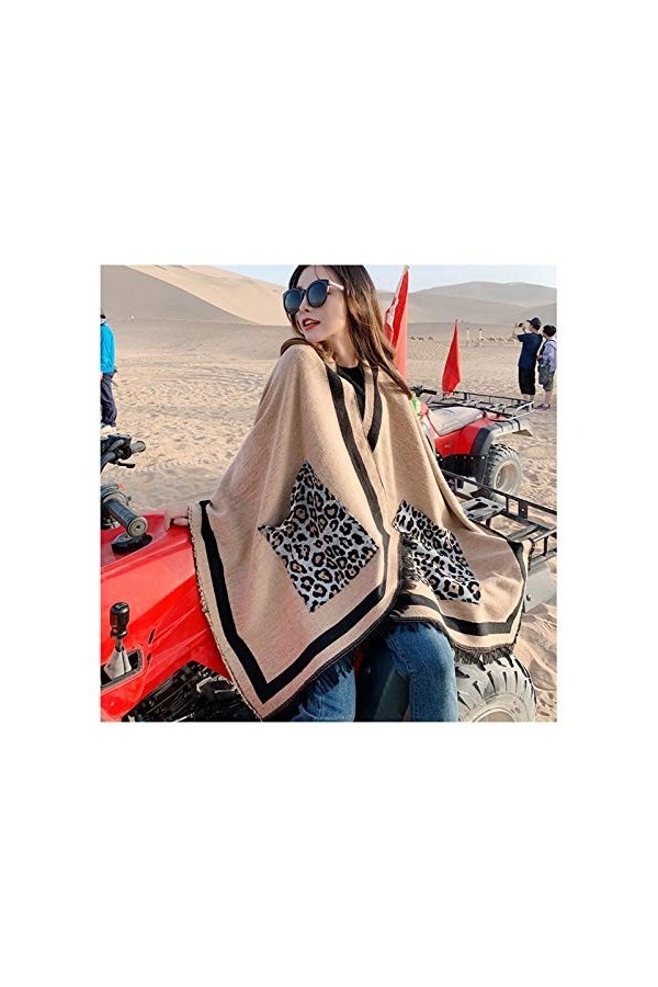 Couvertures à La Mode écharpe avec Poche Couverture Chaude De Foulards De Poncho dhiver pour Femmes Châles De Gland,Yellow9-