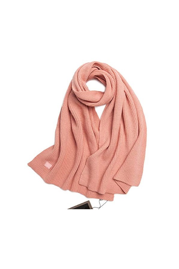 YLiansong-home Dames Écharpe Écharpe en tricoté féminine Foulard de châle de Dames de Couleur Massif adaptée à lautomne et à
