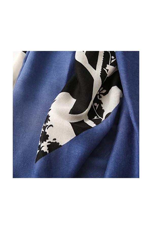 MIHOTA Châle ÉcharpeFloral Viscose Châle Écharpe Lady Print Pashmina Stole Wrap Hijabs Color : A, Size : 180cm*90cm 