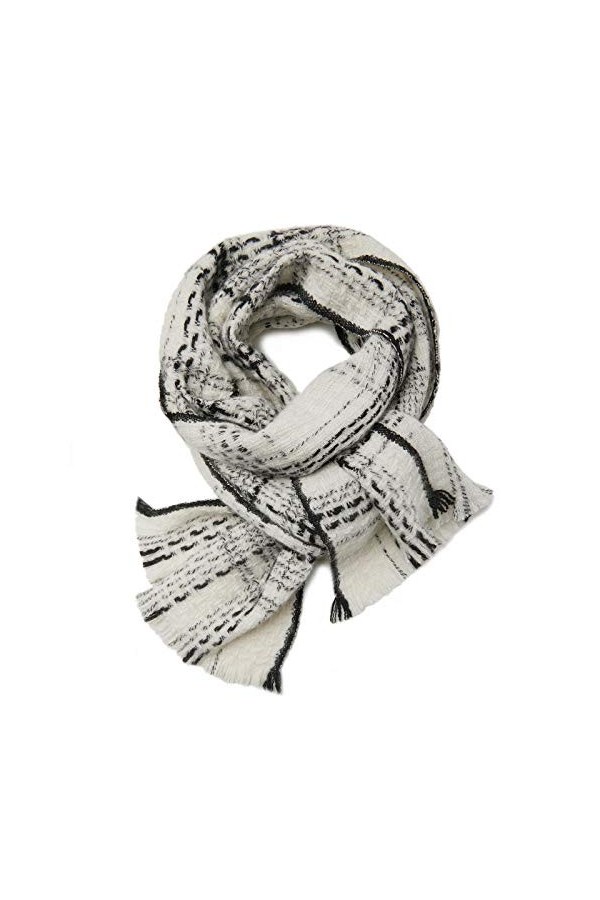 JUGUU Echarpes Decontracteécharpe Chaude Couple 100% Cachemire À Carreaux Et Franges Teints En Fil-A-05_190 * 32 Cm