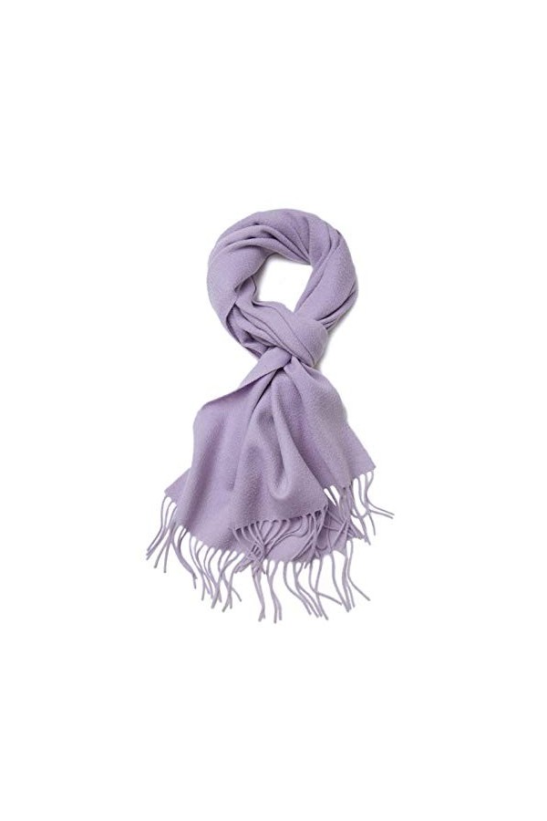 JUGUU Schal Frauen Winterécharpe De Couleur Unie Large En Cachemire 32 Couleurs Pour Hommes Et Femmes-25 Brown_30 * 180 Cm