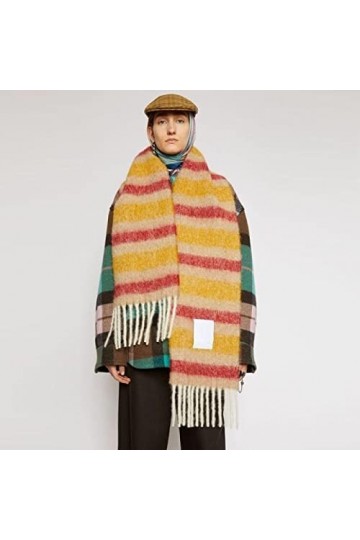 Foulard Femme Cheveux Echarpe Soie Nouvelle Écharpe pour Femmes Châle Épaissi Chaud Design Décoration Chaud 12