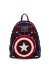 Loungefly, Mochila Escudo Floral Capitan America 80Th Marvel 26cm Femme, Multicolore