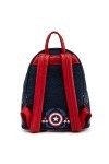 Loungefly, Mochila Escudo Floral Capitan America 80Th Marvel 26cm Femme, Multicolore