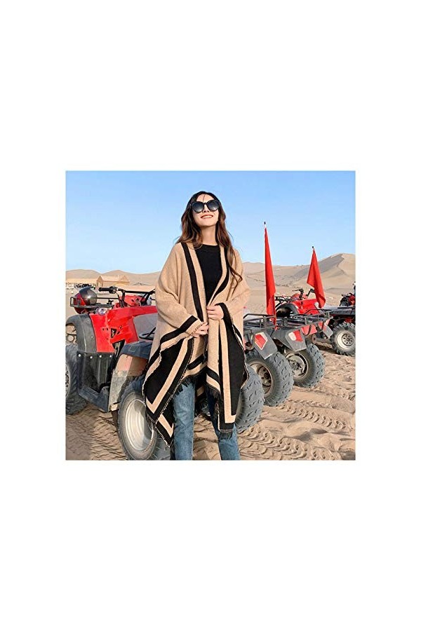 Couvertures à La Mode écharpe De Poncho De Capes avec Poche Couverture De Foulards De Poncho dhiver Chaud pour Femmes Châles