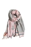 Écharpe Cheval Imprimé Hiver Cachemire Écharpe Épaissie Thermique Châle Femmes Wrap Châle Cachemire Couverture-E