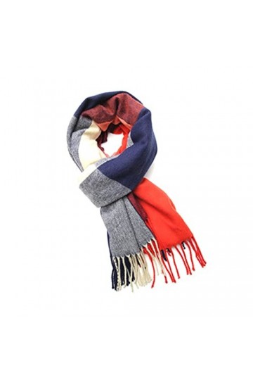 Écharpe de Noël Automne Hiver Écharpe Femme Bagh Écharpe en Laine à Poils Châle Double Usage Épais Couple Écharpe Dames Échar