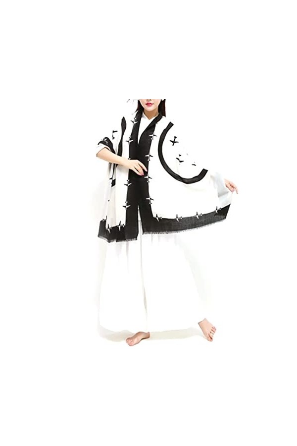 Foulard en Soie, Écharpes de Couverture pour Femmes à la Mode Hiver Doux Chaud Confortable Grande Couverture Tartan Plaid Dam