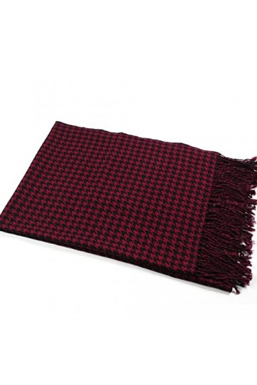 Foulard en Soie, Écharpes de Couverture pour Femmes Grande Grille Hiver Long Rose Doux Treillis Chaud Gland Laine Tartan Écha
