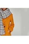 Foulard Femme Cheveux Echarpe Soie Écharpe À Carreaux Doux Écharpe pour Dames Gris Dames Châle Wrap Épais Chaud Basique Couve