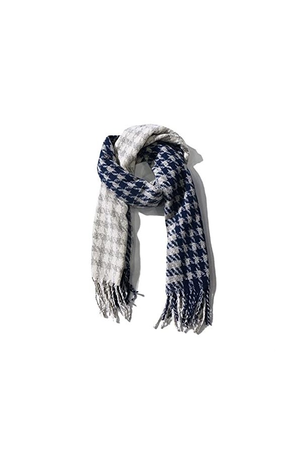 Écharpe Douce Châles Écharpe Automne et Hiver Hommes et Femmes Polyvalent Vintage Chaleur Plaid Châle Gland Conception Écharp