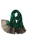 WSPDSD Foulard en Soie de mûrier Phnom Penh Foulard en Soie de Couleur Unie pour Femmes Coutures châle de tempérament Tout Ma