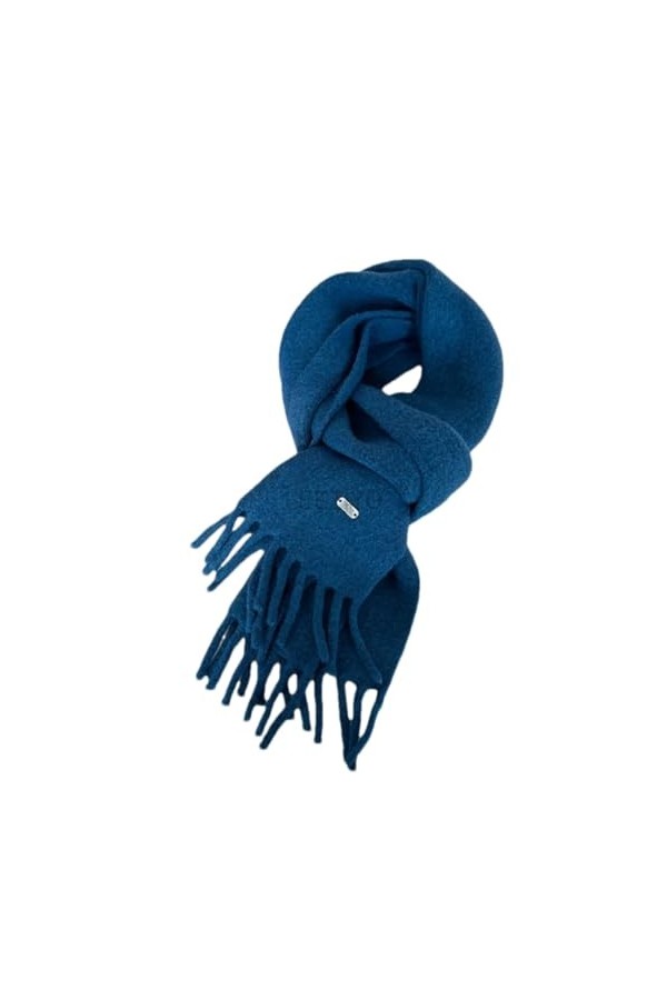 Hdhdeueh Écharpe classique en laine mélangée épaisse de couleur unie pour femme, Rouge, taille unique