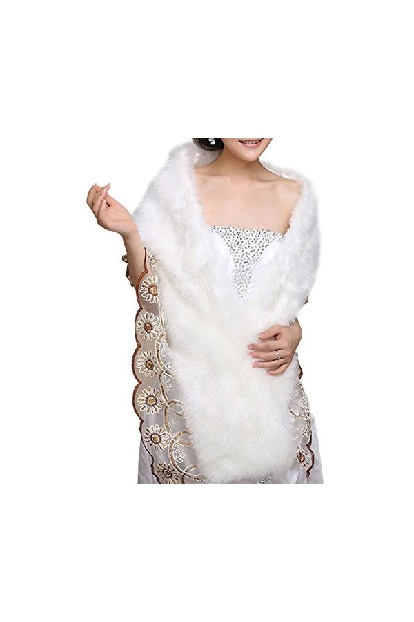 Insun - Pashmina - Femme - Ecru - Taille Unique