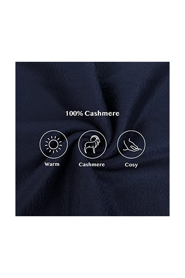 Écharpe pashmina 100 % pur cachemire – Écharpe classique et douce, cadeau pour homme.