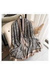 ZZLLFF Mode Tassels Cachemire Écharpe Femmes Nouveau Chaude Charcades Épais Chapeaux Wraps Lady Design Print Pashmina Couvert