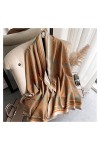ZZLLFF Mode Tassels Cachemire Écharpe Femmes Nouveau Chaude Charcades Épais Chapeaux Wraps Lady Design Print Pashmina Couvert