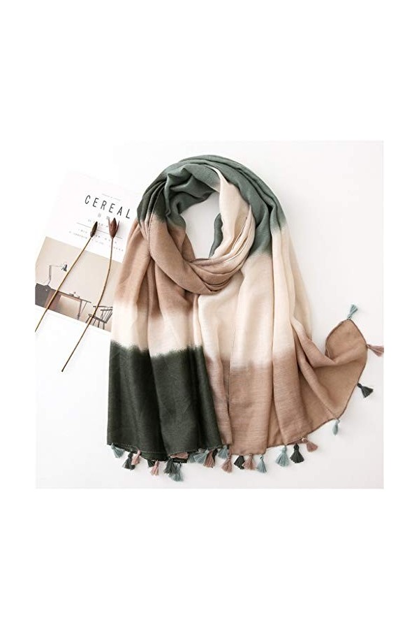 Dames Mode Plaine Gland Viscose châle écharpe Automne Hiver Imprimer Chaud épais Pashmina étole Hijab