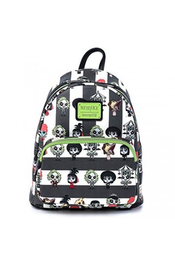 Loungefly Beetlejuice Chibi All Over Print Womens Double Strap Shoulder Bag Purse
