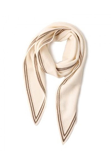 Petite Écharpe en Forme de Diamant 100% Cachemire, Foulard en Tricot Super Doux et Chaud pour Femme Fille, Echarpe Triangle P