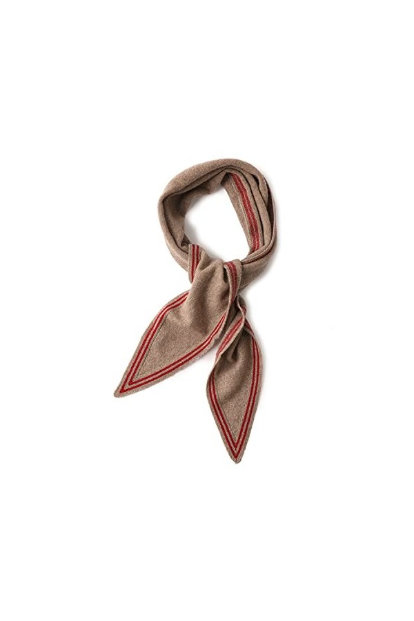 Petite Écharpe en Forme de Diamant 100% Cachemire, Foulard en Tricot Super Doux et Chaud pour Femme Fille, Echarpe Triangle P