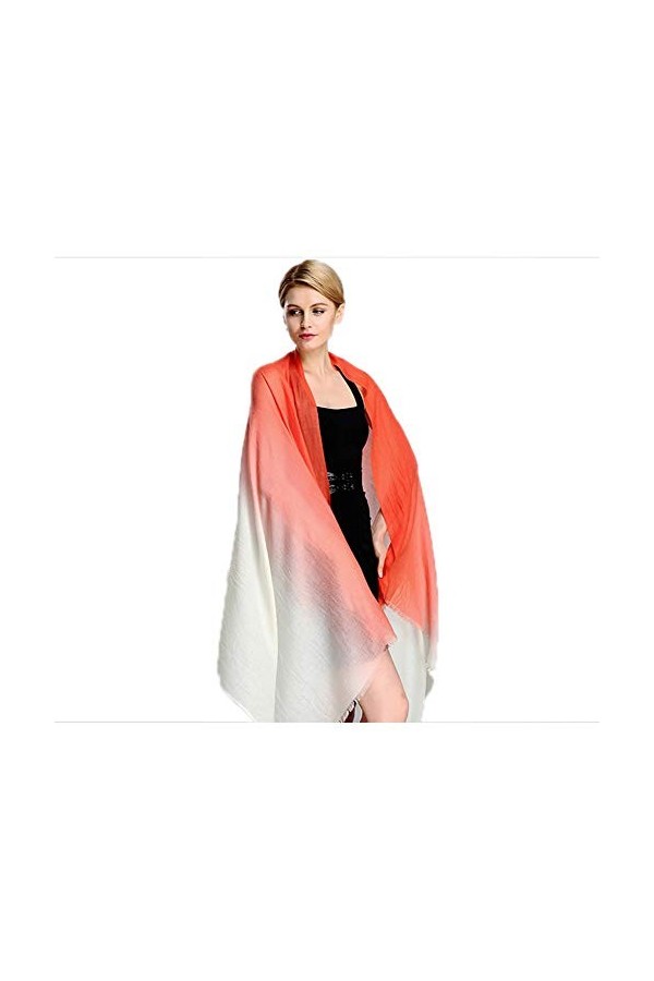 Snhpk 100% Cachemire Écharpe Wraps Pashmina Châle Changeant De Couleur Doux Hiver Chaud Écharpes Polyvalentes Grandes Envelop