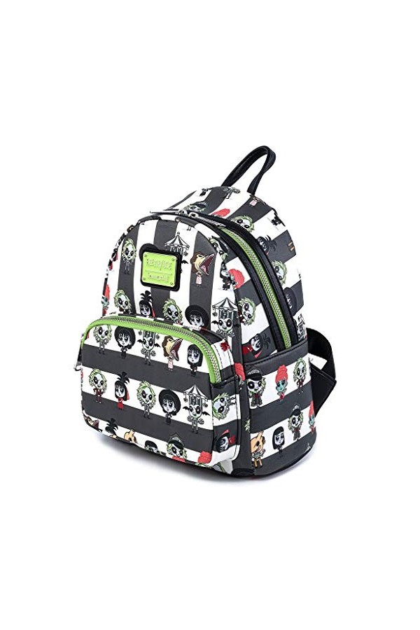 Loungefly Beetlejuice Chibi All Over Print Womens Double Strap Shoulder Bag Purse