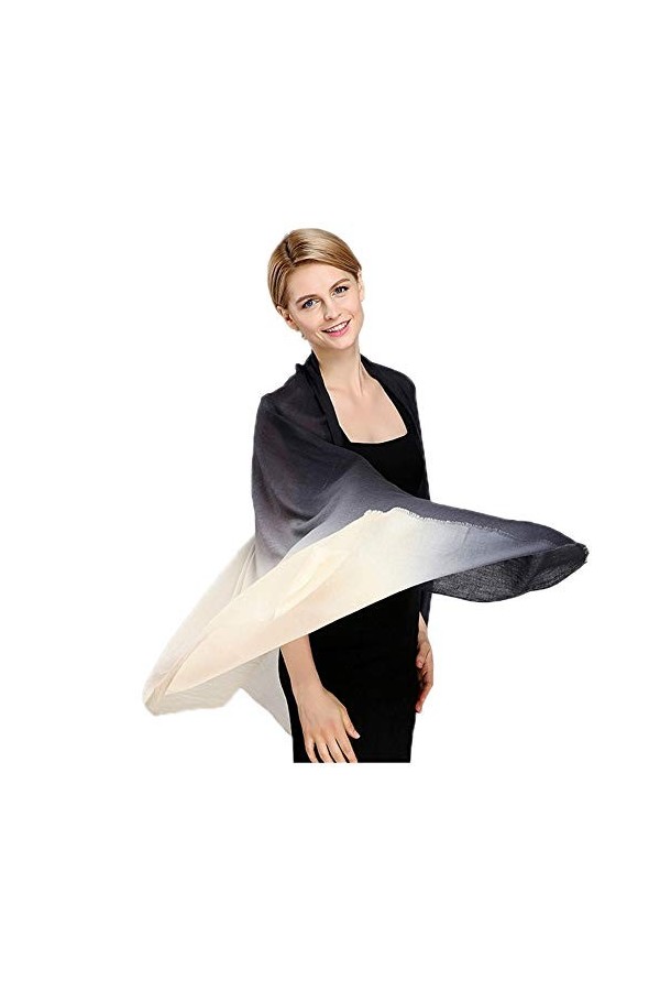 Snhpk 100% Cachemire Écharpe Wraps Pashmina Châle Changeant De Couleur Doux Hiver Chaud Écharpes Polyvalentes Grandes Envelop