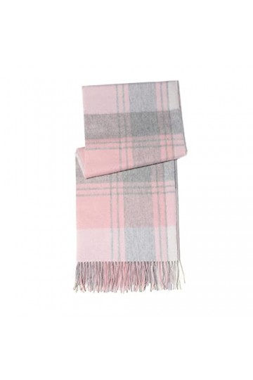 Foulard en Soie, Foulards pour Femmes Pashmina Double Couleurs Châle Wrap Grandes Foulards dHiver Tartan Doux Couleur : Ros
