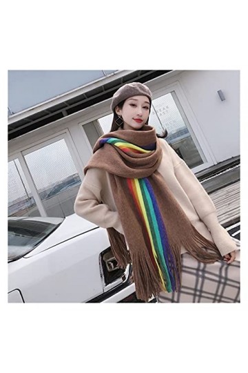 ZZLLFF 45 * 20 0CM Femme Femme Automne Hiver Plaid Echarpe Cachemire tricoté Couverture Couverture Chaude Chapeaux Soft Soft 