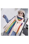 ZZLLFF 45 * 20 0CM Femme Femme Automne Hiver Plaid Echarpe Cachemire tricoté Couverture Couverture Chaude Chapeaux Soft Soft 